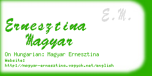 ernesztina magyar business card